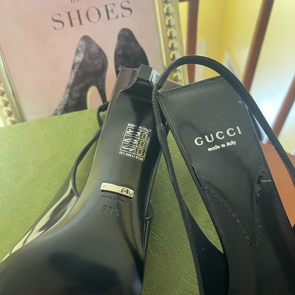 Gucci black slingback 3” heels (Authentic) - Picture 5 of 5